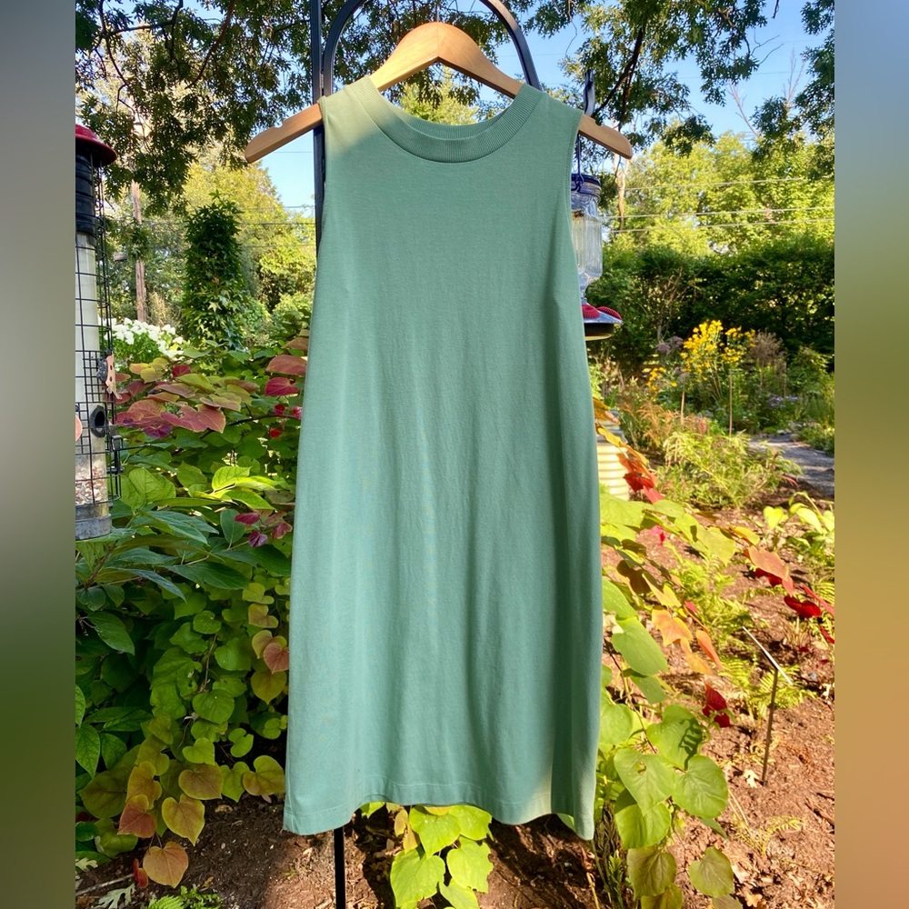 A New Day| Light sage green tank top dress